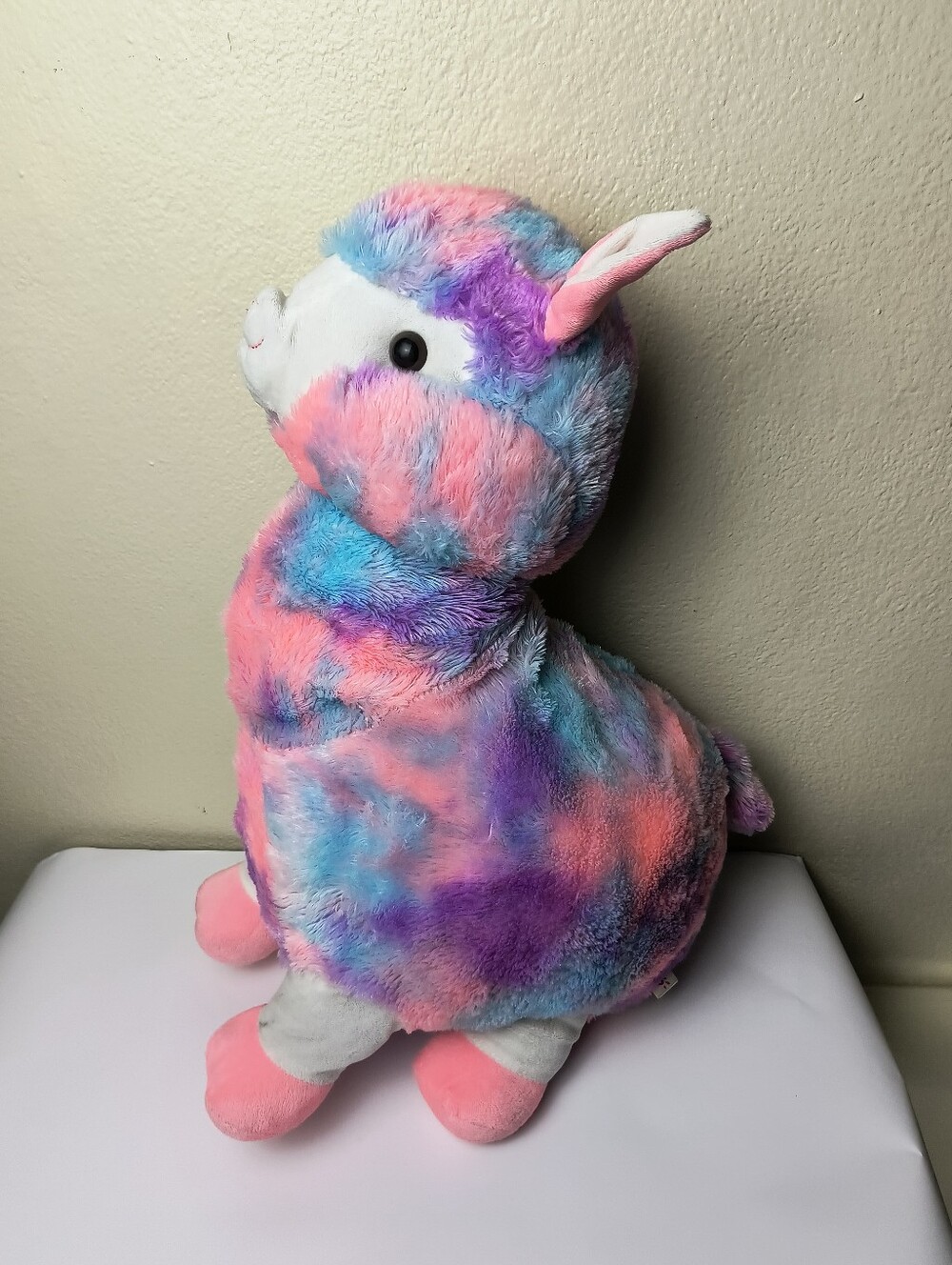 Justice Kellytoy Tie-Dye Llama 24" JUMBO Plush Toy - WASHABLE